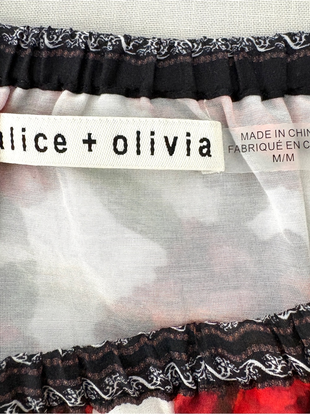 Alice + Olivia Mini Floral Tunic Cocktail Dress M  Ethereal Summer Goth - Picture 11 of 13